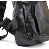 Черная мужская сумка-рюкзак вертикального типа из кожзама Vintage (20571) - 4
