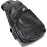 Черная мужская сумка-рюкзак вертикального типа из кожзама Vintage (20571) - 6