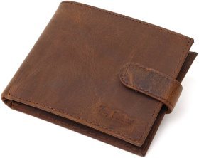 Винтажный мужской кошелек из натуральной кожи коричневого цвета Tony Bellucci (2422041)