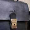 Черная мужская сумка-барсетка из винтажной кожи с клапаном SHVIGEL (11137) - 7