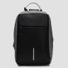 Мужской рюкзак черного-серого цвета из полиэстера Monsen (21430) - 2