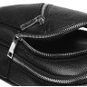 Мужской кожаная сумка-рюкзак через плечо из износостойкой кожи черного цвета Borsa Leather (19383) - 7