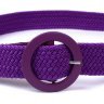 Текстильный женский ремень фиолетового цвета Vintage (2420816) - 2
