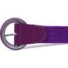 Текстильный женский ремень фиолетового цвета Vintage (2420816) - 3
