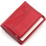 Маленький женский кошелек из натуральной кожи красного цвета ST Leather 1767258 - 3