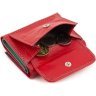 Маленький женский кошелек из натуральной кожи красного цвета ST Leather 1767258 - 4
