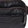 Маленькая темно-коричневая мужская сумка-барсетка из натуральной кожи Keizer (22066) - 7