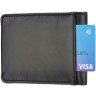 Кожаное мужское портмоне темно-серого цвета под купюры и карты - Visconti Vespa 69258 - 4