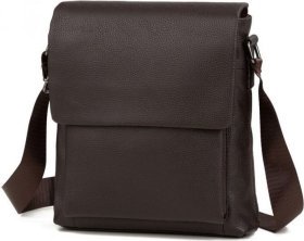 Повсякденна сумка месенджер з натуральної шкіри коричневого кольору VINTAGE STYLE (14577)
