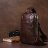 Сумка - рюкзак мужская через одно плечо коричневого цвета VINTAGE STYLE (14986) - 8