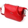 Красная женская сумка-кроссбоди из натуральной кожи на молнии KARYA (2420845) - 1