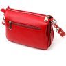 Красная женская сумка-кроссбоди из натуральной кожи на молнии KARYA (2420845) - 2