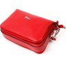 Красная женская сумка-кроссбоди из натуральной кожи на молнии KARYA (2420845) - 3