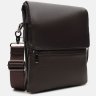 Коричневая мужская сумка на плечо из натуральной кожи с клапаном Borsa Leather (21316) - 2