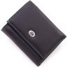 Женский кожаный кошелек черного цвета на магните ST Leather 1767259