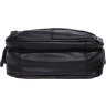 Мужская черная сумка-барсетка горизонтального типа из натуральной кожи Keizer (22065) - 4