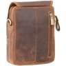 Плечевая мужская сумка из натуральной кожи коричневого цвета с винтажным эффектом Visconti Jules 69059 - 5