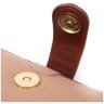 Бежевая женская сумка-клатч из натуральной кожи с хлястиком на магните Vintage 2422423 - 4