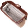 Бежевая женская сумка-клатч из натуральной кожи с хлястиком на магните Vintage 2422423 - 5
