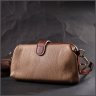Бежевая женская сумка-клатч из натуральной кожи с хлястиком на магните Vintage 2422423 - 8