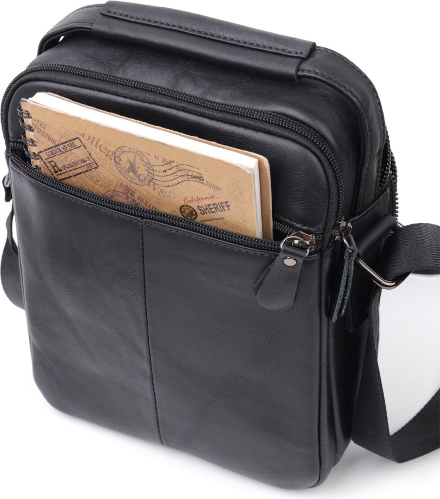 Мужская сумка-барсетка компактного размера из натуральной кожи с ручкой Vintage (20826)