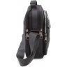 Мужская сумка-барсетка из плотного текстиля в черном цвете LEADFAS (19466) - 2