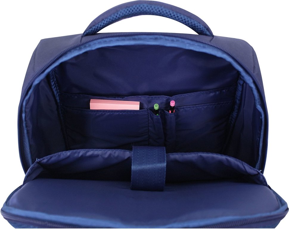 Мужской рюкзак синего цвета из плотного текстиля с отсеком под ноутбук Bagland (54160)