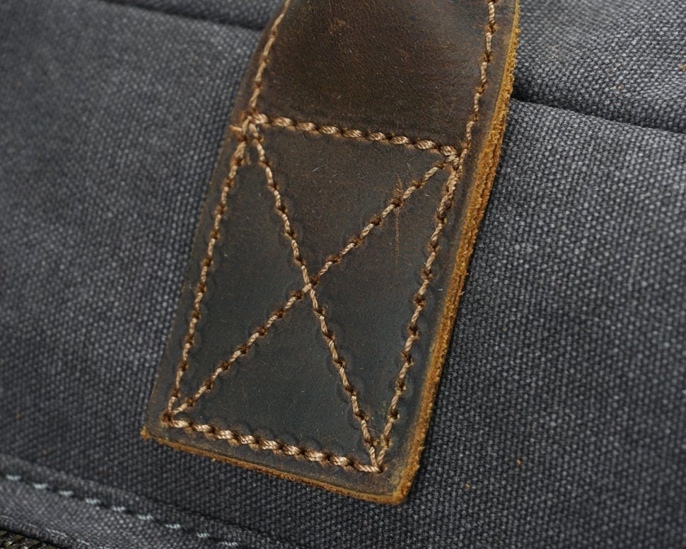Серая текстильная сумка с ручками Vintage (20062)