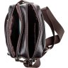 Темно-коричневая объемная мужская сумка из натуральной кожи через плечо SHVIGEL (11142) - 4