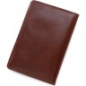 Однотонная кожаная обложка для автодокументов коричневого цвета ST Leather (17795) - 3