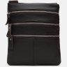 Мужская тонкая плечевая сумка коричневого цвета из натуральной кожи Keizer (21346) - 2