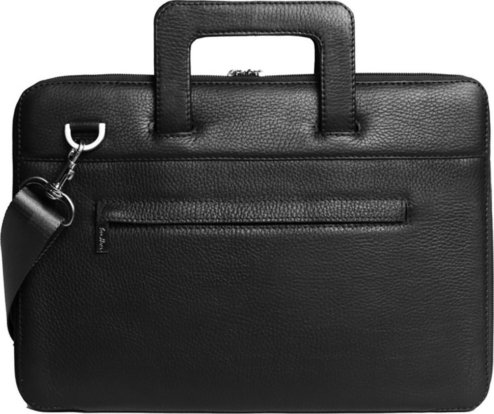 Черная кожаная сумка для ноутбука MacBook 13 Issa Hara (21158)