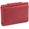 Красный кожаный кошелек маленького размера Grande Pelle (13009) - 3