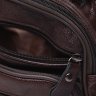 Мужская кожаная сумка-барсетка маленького размера в темно-коричневом цвете Keizer (22058) - 6