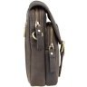 Компактная мужская сумка из натуральной кожи крейзи хорс коричневого цвета Visconti Jules 69060 - 4
