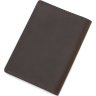 Темно-коричневая обложка для военного билета из натуральной кожи ЗСУ-герб - Grande Pelle (13115) - 3