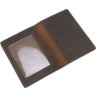 Темно-коричневая обложка для военного билета из натуральной кожи ЗСУ-герб - Grande Pelle (13115) - 6