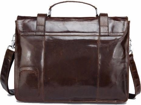 Классический деловой мужской портфель из гладкой кожи VINTAGE STYLE (14866)