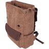 Светло-коричневый рюкзак из прочного текстиля с фиксацией на магнитах Bags Collection (11022) - 5