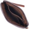 Серый мужской клатч из текстиля с запястным ремешком Vintage (2421259) - 4