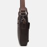 Мужская кожаная сумка коричневого цвета с ручками Keizer (21366) - 4