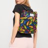Молодежный женский рюкзак-сумка из текстиля с принтом Перья - Monsen (21462) - 2