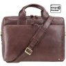 Большая кожаная сумка коричневого цвета для ноутбука 15 дюймов Visconti Hugo 69061 - 1