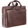 Большая кожаная сумка коричневого цвета для ноутбука 15 дюймов Visconti Hugo 69061 - 7