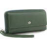 Темно-зеленый женский кошелек крупного размера из натуральной кожи ST Leather (14049) - 1