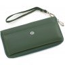 Темно-зеленый женский кошелек крупного размера из натуральной кожи ST Leather (14049) - 3