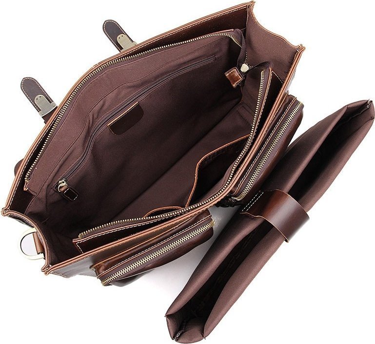 Деловой мужской кожаный портфель VINTAGE STYLE (14434)