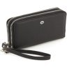 Вместительный женский кошелек на две молнии черного цвета - ST Leather (17071) - 1