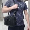 Мужская сумка-трансформер из натуральной кожи однотонного черного цвета TARWA (19950) - 8
