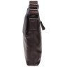 Вертикальная мужская наплечная сумка из натуральной кожи коричневого цвета Borsa Leather 72962 - 5